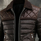 Simón - Chaqueta acolchada marrón sherpa