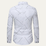 La Camisa de Oficina Formal Blanca de Botones para Hombre Eldridge