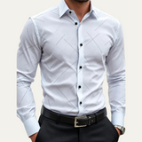 La Camisa de Oficina Formal Blanca de Botones para Hombre Eldridge