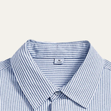 La Camisa de Rayas para Hombre Tenerife con Cuello Clásico y Bolsillo
