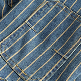 La Camisa Casual Rayada de Algodón Pesado Vintage para Hombre Rivercrest
