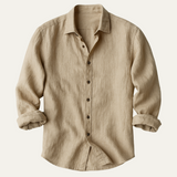 La Camisa de Lino Vintage de Manga Larga Zurich para Hombres