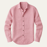 La Camisa de Lino Vintage de Manga Larga Zurich para Hombres