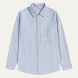 La Camisa de Rayas para Hombre Tenerife con Cuello Clásico y Bolsillo