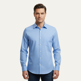 La Camisa Formal de Algodón Satinado para Hombre Kensington
