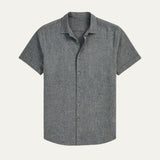 Camisa de Lino de Manga Corta Mónaco para Hombres