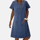 JULIA | VESTIDO VAQUERO CON ESCOTE EN V