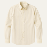 La Camisa Formal de Manga Larga con Pliegues Texturizados para Hombre Macerata – Albaricoque