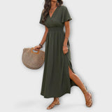 Carmen | Vestido con escote en V y mangas largas