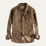 Camisa de Hombre de Algodón Retro a Rayas de Marsella