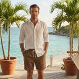 Los Pantalones Cortos de Lino para Hombre Rowley