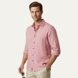 La Camisa de Lino Vintage de Manga Larga Zurich para Hombres