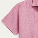 Camisa de Lino de Manga Corta Mónaco para Hombres