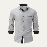 La Camisa de Hombre Gorizia con Botones y Detalles en Contraste
