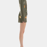 Núria | Vestido Floral con Detalle Torcido y Espalda Abierta