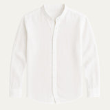 Camisa de Lino Casual para Hombre Verano Ajuste Relajado