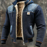Juan - Chaqueta acolchada azul marino de mezclilla