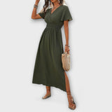 Carmen | Vestido con escote en V y mangas largas