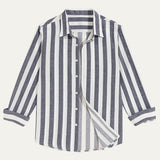 La Camisa de Lino a Rayas Valencia para Hombres