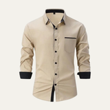 La Camisa de Hombre Gorizia con Botones y Detalles en Contraste