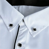 La Camisa de Vestir Blanca de Hombre Deauville – Ajuste Slim, Manga Larga, Botonada, Casual Elegante
