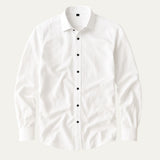 La Camisa Ashford de Lino – Camisa Ajustada con Botones de Contraste para Hombres
