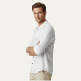 La Camisa de Lino Vintage de Manga Larga Zurich para Hombres