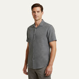 Camisa de Lino de Manga Corta Mónaco para Hombres