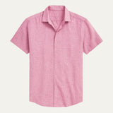 Camisa de Lino de Manga Corta Mónaco para Hombres