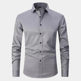 La Camisa de Vestir de Manga Larga Ajustada y Elástica para Hombre Torcello