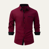 La Camisa de Hombre Gorizia con Botones y Detalles en Contraste