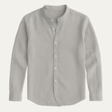 Camisa de Lino Casual para Hombre Verano Ajuste Relajado