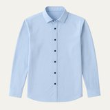 La Camisa Ashford de Lino – Camisa Ajustada con Botones de Contraste para Hombres