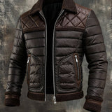 Simón - Chaqueta acolchada marrón sherpa