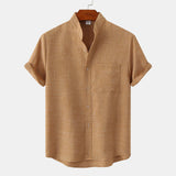 Daniel | Camisa de algodón lisa con botones