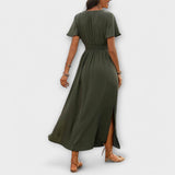 Carmen | Vestido con escote en V y mangas largas