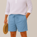 Pantalones Cortos de Lino Livianos para Hombre con Corte Relajado de Verano