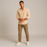 La Camisa Casual de Lino para Hombre Ashford de Verano, Corte Relajado