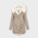 Ivara - Chaqueta de invierno impermeable y forrada de peluche