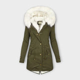 Ivara - Chaqueta de invierno impermeable y forrada de peluche