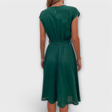 Ana | Vestido corto de manga corta plisado y casual