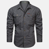 José | Camisa de Manga Larga con Botones y Bolsillos