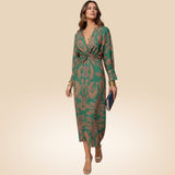 Isadora | Vestido Midi Elegante con Estampado de Encanto Atemporal