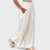 Thearya - Pantalones de lino sueltos y casuales