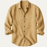 La Camisa de Lino Vintage de Manga Larga Zurich para Hombres