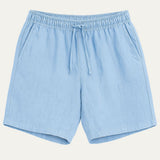 Los Pantalones Cortos de Lino para Hombre de Lisboa en Azul Old Money