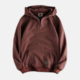 Tiago | Sudadera con Media Cremallera y Bolsillo Canguru