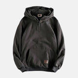 Tiago | Sudadera con Media Cremallera y Bolsillo Canguru