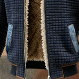 Juan - Chaqueta acolchada azul marino de mezclilla