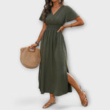 Carmen | Vestido con escote en V y mangas largas